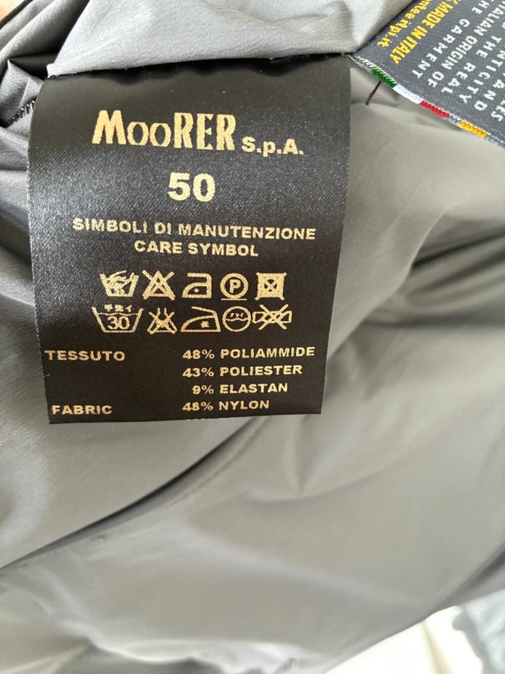 MOORER men's grey windbreaker luxury jacket reversible hooded sz 50 (M) NWOT - Picture 10 of 12